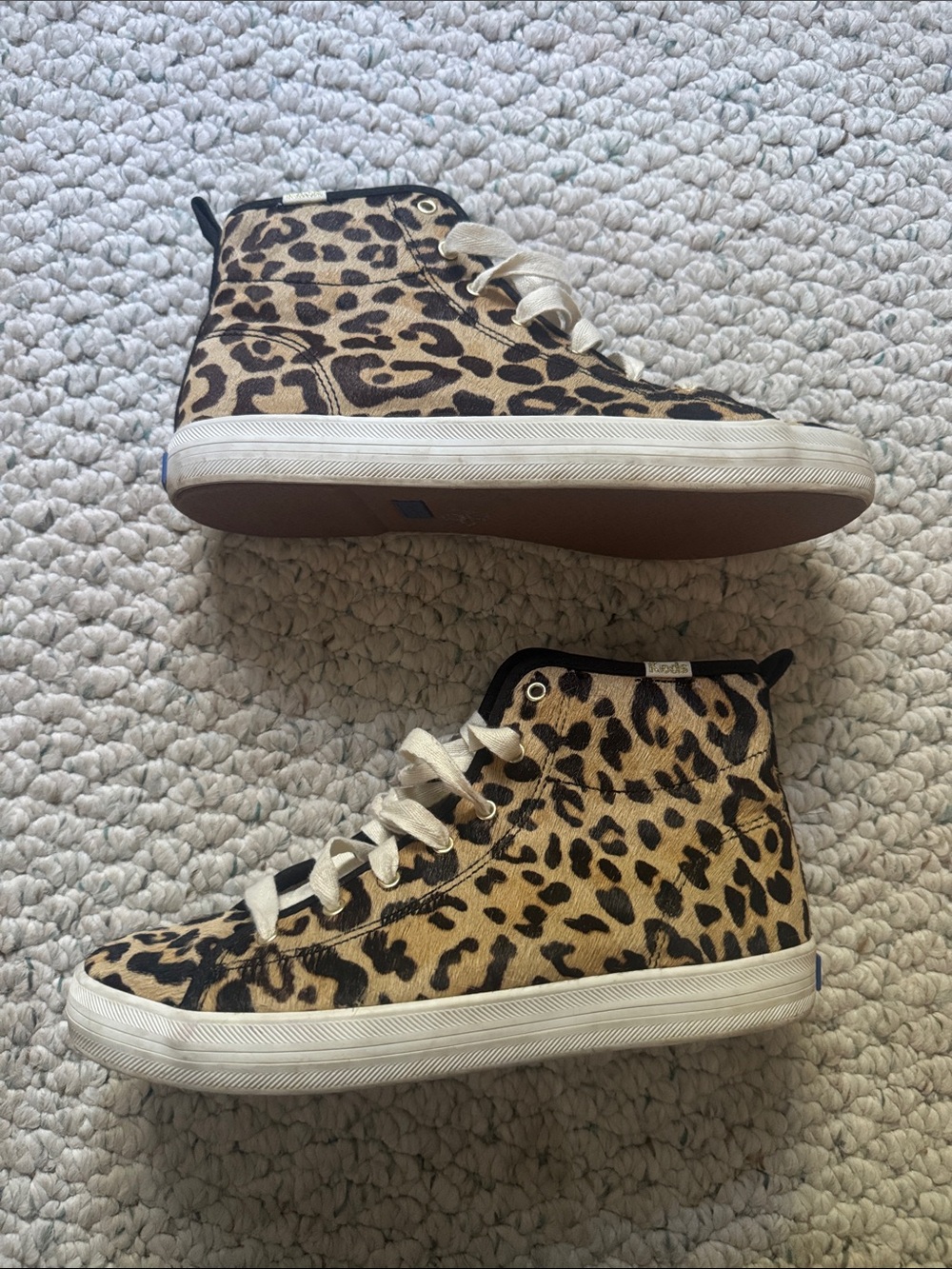 kate spade Leopard-Print High-Top Sneakers